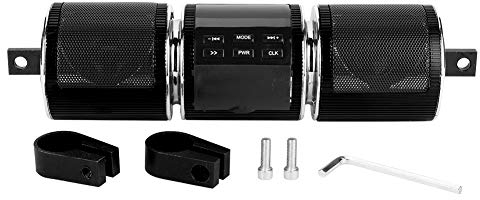 Yctze Motorrad Lautsprecher Motorrad Motorrad Radi iversal Motorrad wasserdichte Stereo-Lautsprecher 3.0 + EDR TF/USB/Musik-Player (Schwarz)