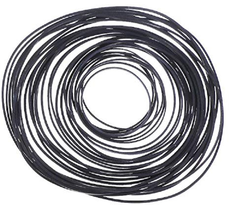 60 Stück 40–100 mm Mix-Kassettenband-Maschinen-Vierkantriemen, Universal-Reparaturriemen, quadratischer Querschnitt, 1,5 mm Antriebsriemen, Gummi-Plattenspieler-Gürtel, flacher Recorder-Player,