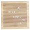 Brieftafel, natürliches Eichentafel, Wechselbares Briefbrett mit Buchstaben, Buchstabenschild für Babyankündigungen, Meilensteine, 25,4 x 25,4 cm
