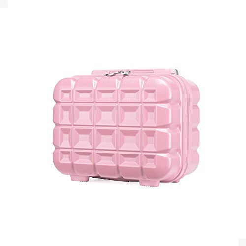 KONO Hartschale Kosmetikkoffer Beautycase Klein Beauty Case Hartschale ABS Handgepäck Gepäck-Sets für Damen und Herren, 30x21x16cm (Kosmetikkoffer, Rosa)