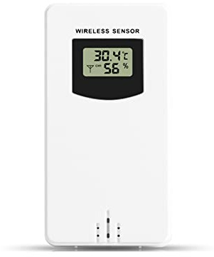 Digital Thermometer Hygrometer Outdoor Sensor for Weather Station Wireless Sensor Hygrometer Electronic 433.92MHz Thermometer with Display Showing 2AA Battery Powered