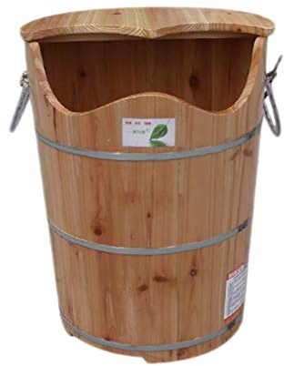 SilteD Eimer für Fußbad, Sauna-Zubehör, Sauna-Eimer, Wassereimer, handgefertigte Fußbadewannen aus Holz, Fußentspannungsfass Present