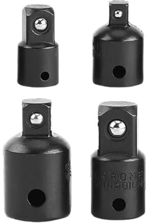 Set di 4 adattatori per chiavi a bussola, 3/8 su 1/2, 1/2 su 3/8, 1/4 su 3/8, 3/8 su 1/4, adattatore chiave a bussola, ideale per fai da te