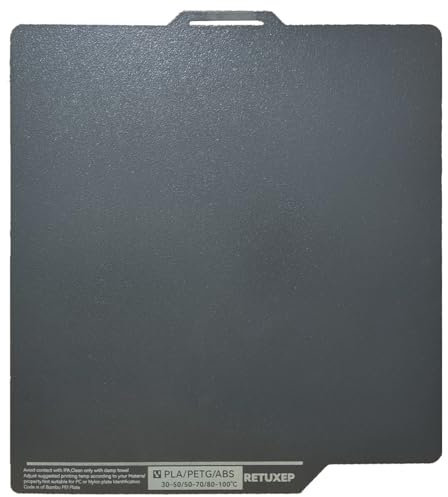 RETUXEP PLU Plaque de construction (pas de feuille PEI) compatible avec Bambulab Lame en acier à ressort texturé pour Bambu Lab X1C/X1/X1E/P1P/P1S/A1, 257 x 257 mm Plaque de construction en bambou
