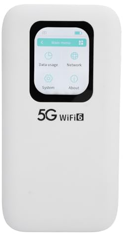 5G 4G WiFi LTE Mobile Hotspot, 5G Router mit Nano-SIM-Kartensteckplatz, Tragbarer WiFi 6 Mobile Hotspot für Unterwegs, 16 Benutzer, 2,01-Zoll-Bildschirm, für zu Hause oder überall