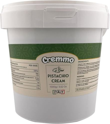 Cremmo Crema Crema al Pistacchio Secchio 1000g, Fluido Autantico e Liscio di Sicilia/Italia