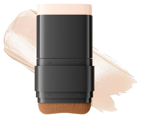 Foundation Stick, Mehrzweck Full Coverage Foundation Stick, CC Cream Foundation Makeup mit Pinsel, Concealer und Contour Stick, Natürlich Matte Makeup Finish, Wasserfestes Langanhaltendes(Ivory)