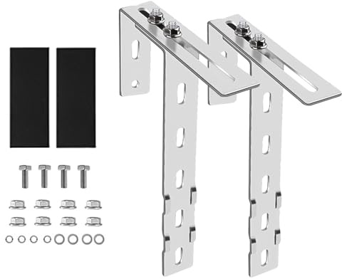 Lotvic 2 Stück Solarpanel Halterung Haken, Balkonkraftwerk Halterung, Halterung Haken für Balkon mit Schrauben, Balkon & Flachdach Universal PV Modul Halterung Haken, für Befestigung Solarmodul
