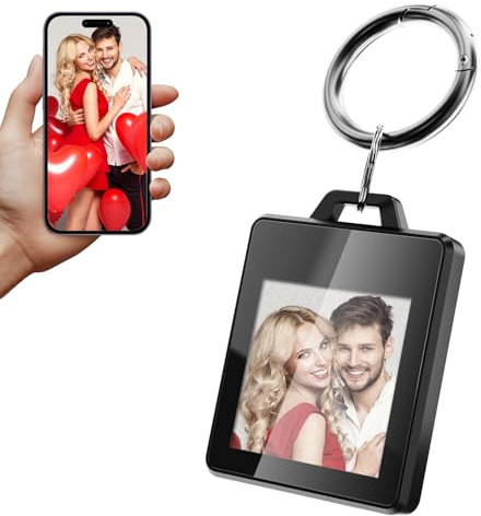 GUOMIS Schlüsselanhänger mit foto,Foto schlüsselanhänger,Eink display,Fotogeschenke personalisiert,Geeignet als Geschenk für Freunde, Paare und Jubiläen,personalisiertes geschenk (1)
