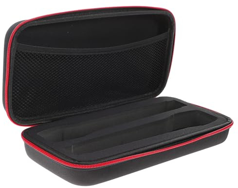 Toyvian Paquet de Rangement pour Microphone Portable Noir Fermeture Éclair et Poche en Maille Intégrée, Résistant la Compression, pour Ranger Siège Paquet Photo