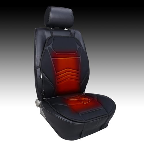 Winter Autositz Auflage Mit Voller Rückenlehne Autositzbezüge Ergonomisch Einfacher Einbau Es ist das wärmste Geschenk für Autofahrer im Winter für Auto Erwachsene LKW,SUV (Schwarz, 48*97 cm)