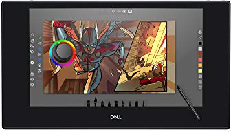 Dell Canvas 27 – 27” QuadHD (2560 x 1440) Interactive Touchscreen Display/Drawing Tablet, 100% AdobeRGB, 20 Point Touch, 1.07 billion colours, EMR Pen, 2048 Pressure Levels, Built-in Stand (Renewed)