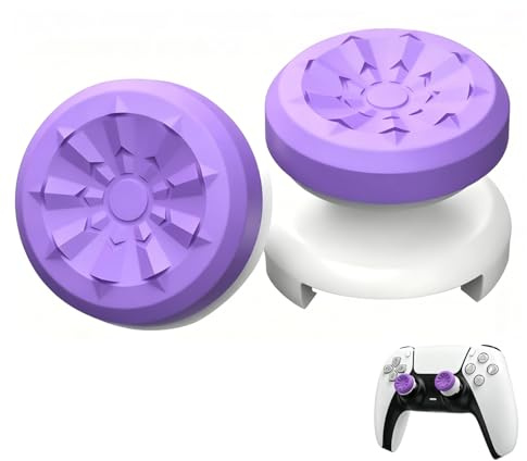 2pcs Controller Grips for PS4 PS5 Controller Grips,Silicone Controller Thumb Grips for PS5 Thumbsticks Purple,Thumbsticks Enhanced Accuracy and Comfort,Reduce Fingers Fatigue
