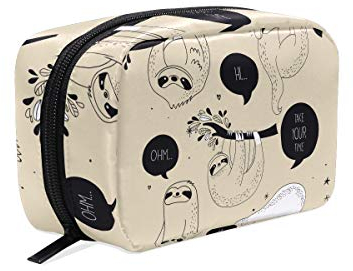 FANTAZIO Kosmetiktasche für Damen, gemütliches Faultier