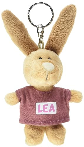 NICI 44634 Schlüsselanhänger Hase mit T-Shirt Lea 10cm, Beige
