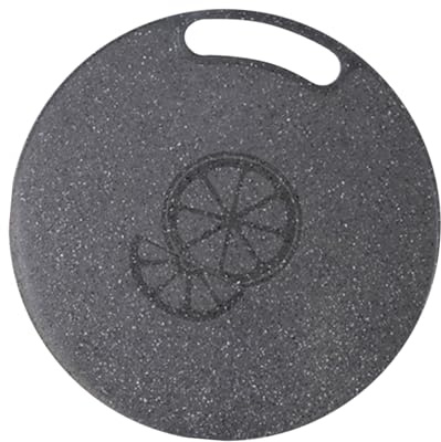 Cabilock Round Marble Cutting Board 13.78 in Circular Chopping Board for Fruit Vegetable Bread and Cheese Slip-Resistant Hangable Easy-Clean Kitchen Serving