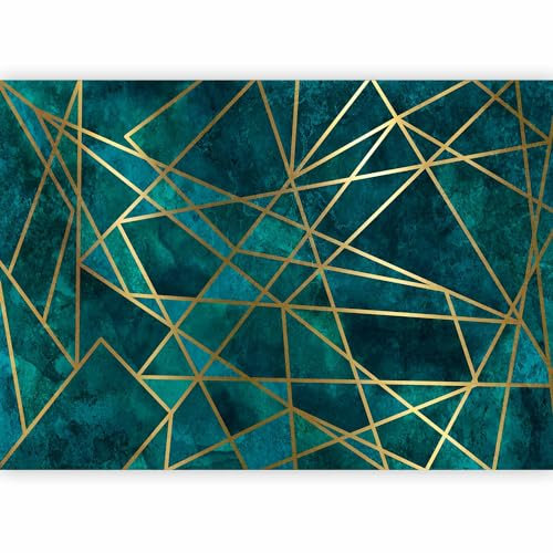murando Fotomurales Abstracto 450x315 cm XXL Papel pintado tejido no tejido Decoración de Pared decorativos Murales moderna Diseno Fotográfico ilusión óptica Efecto 3D Líneas azul a-A-0857-a-a