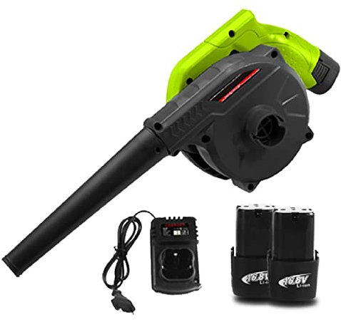 GQYYS Cordless Leaf Blower, 2-in-1 Electric Handheld Sweeper/Vacuum with 2 Batteries and Charge, Blower Cordless for Blowing Leaf, Cleaning Dust & Small Trash, Car, Computer Host