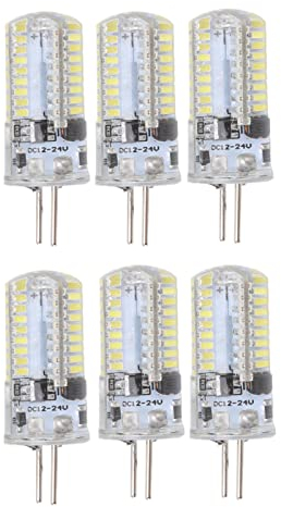 GY6.35 LED-Lampen, Entspricht 35 Watt 40 W Halogenlampen Warmweiß 6 Stück GY6.35 LED-Lampen 5 W AC 12 V Warmweiß 2700 Bis 3000 K Weiß 6000 Bis 6500 K 500 Lm 72 LED-Licht (Reines Weiß)