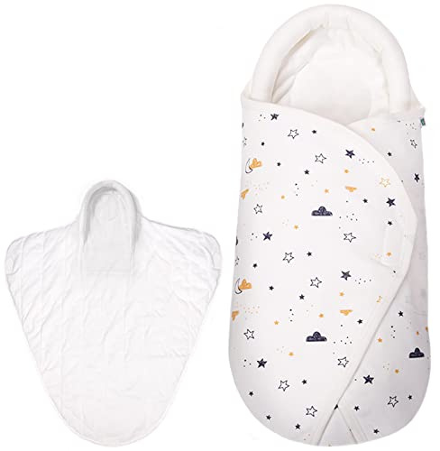 Asnewkit Swaddle Blanket for Newborns,Newborn Sleeping Bag 0-3 months 100% Organic Cotton Baby Swaddles,Baby Wrap Blanket,Swaddles for Newborn (White)
