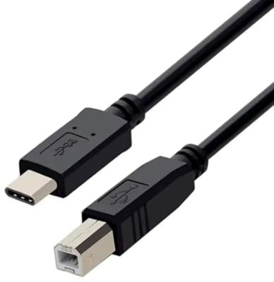 iCables USB-C Printer Cable - Also Compatible With Scanner, External HDD and Peripherals - Toshiba/PNY/Sandisk - USB Type B to USB Type C - 1M