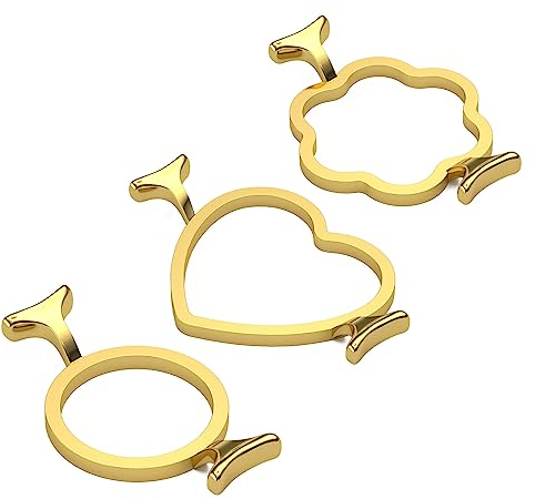 Haveratio 7/3 Stück Metall-Wachssiegelformen für 2,5 cm große Wachssiegelstempel, Wachssiegel-Stempelringe-Set mit 1 Stück Silikonmatte, Siegelwachsstempel