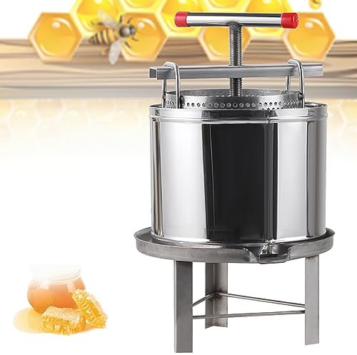 SACLMD Honigschleuder,Wabenspinner aus Edelstahl,Manuelle Honigschleuder,Honey Extractor Edelstahl Bienenschleuder Imkereiausrüstung