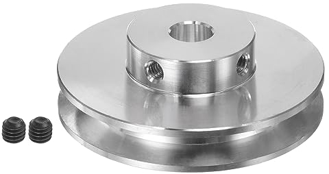 QUARKZMAN V-Typ Umlenkrolle 8mm Bohrung 50mm Außendurchm. Einzeln Rille Aluminum Legierung für 3-5MM PU Runde Gürtel Motor Welle Bohrgerät