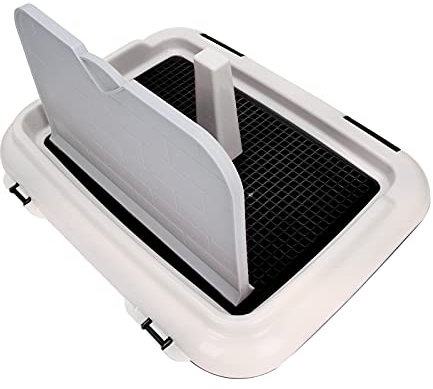 Hundetoilette Hundetoilette Indoor Welpentrainingstoilette Katzentöpfchen Zaun Hund geplantes Urinieren Töpfchen Tablett Trainingspads Hunde Welpen (Weiß)