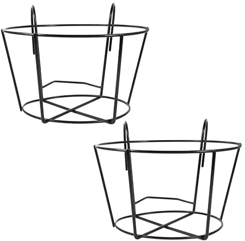 BESPORTBLE 2er Set Hängende Blumentopfhalter aus Eisen – Platzsparendes Pflanzenregal für Balkon, Garten & Innenbereich, Kreative Wandmontage für Bonsai und Pflanzen