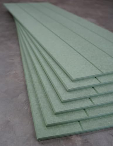 Wall Paneling - V grooved Paneling - 400mm x 1200mm x 9mm (Pack of 6) - Decorative Paneling - Wall Decor - UK Made - MDF Paneling