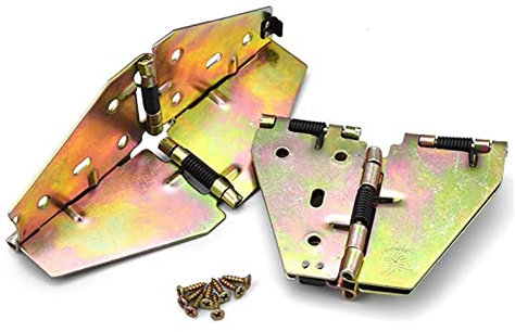 Hinges,Door Hinge,2Piece/Square Table Change Round Table Support Folding Dining Table Cross Spring Hinge,180 Degree Desktop Flap Furniture Butterfly Hinge(L)