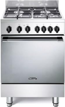 De'Longhi Cucina a gas con forno, 4 fuochi, 60x60 cm, Classe energetica A