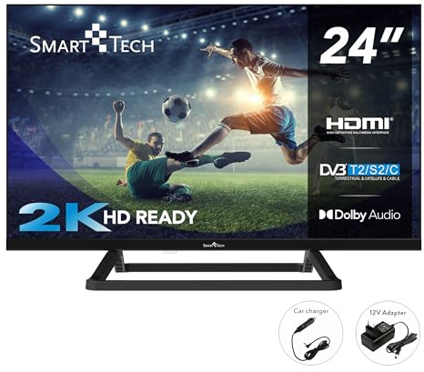 Smart Tech 24HN01V3CA, Utan Smart 24 tum HD LED-TV med billaddare