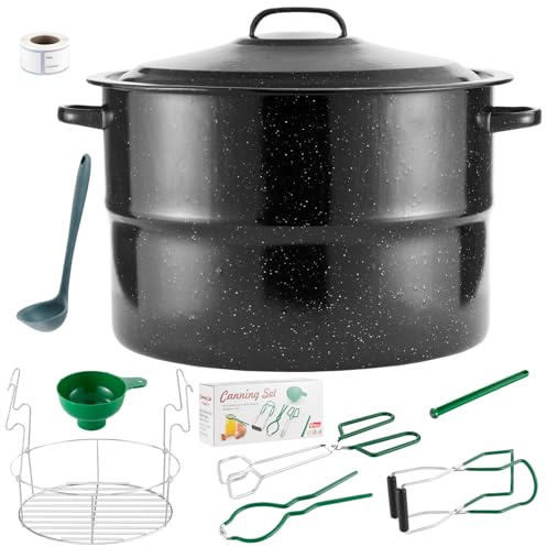 Canning Pot, 21.5QT Water Bath Canning Pot with Rack and Lid, Stainless Steel Canning Supplies, Canning Starter Kit for Beginner, for Home, by Kendane.