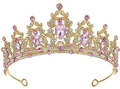 ElevateTech Krone für Damen Königinnenkrone Hochzeitskronen und Diademe mit Strasssteinen Kristallstirnband Haarschmuck