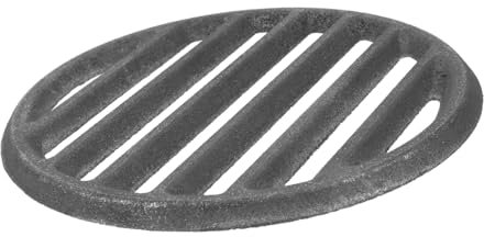 Toddmomy Cast Iron Round Grill Net 22cm Outdoor Bbq Cooking Grate Metal Mesh Stove Rack for Charcoal Fireplace Cooking
