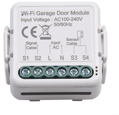 Smart Wifi Garage Door Controller, App Controlled Opener Family Sharing Rights WiFi Remote Control Voice Control Automatic Sliding Gate Opener Kit