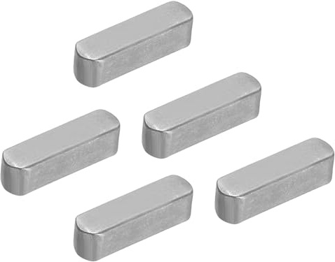 PATIKIL 5 Stück Federkeile Sortiment, 22x6x6 mm | Passfedern-Sortiment, Riemenscheibe Parallelantriebswellenschlüssel, Round Ended Passfeder für Mechanische, Industrie
