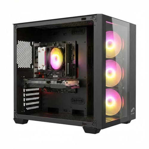 STGsivir Gaming PC, Gaming Computer Desktop Tower, AMD Ryzen 5 5500 up to 4.2GHz, Nvidia GeForce RTX 3060 12GB GDDR6, 32GB DDR4 RAM, 1TB SSD, WIFI 6, BT 5.0, RGB Fan x3, Windows11 Pro