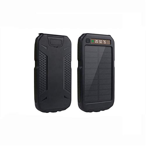 Power Bank 45000Mah Caricabatterie Solare Powerbank Solare Per Esterni Batteria Esterna Caricabatterie Portatile A Doppia Luce, Nero