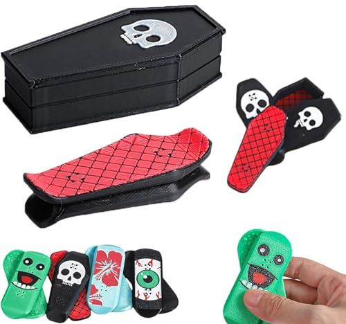 Generico Mini fingerboard magnetica – Divertente, antistress e portatile, mini fingerboard magnetica stampata in 3D, fingerboard professionale con ostacoli, rotazioni e capriole (D)