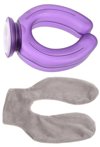 Anneome U-Shaped Portable Hot Water Bottle with Soft Cover Neck Shoulder Heat Pack for Cold and Hot Therapy Insulated Thermal Wrap Pillow for Muscle Relief and Travel Comfort