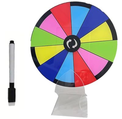 Ljmyy Piatto da tavolo Premio Girare Fortune Ruota Rotante Gioco Lucky Draws Ruota Rotante Cancellabile Riutilizzabile Fortune Ruota