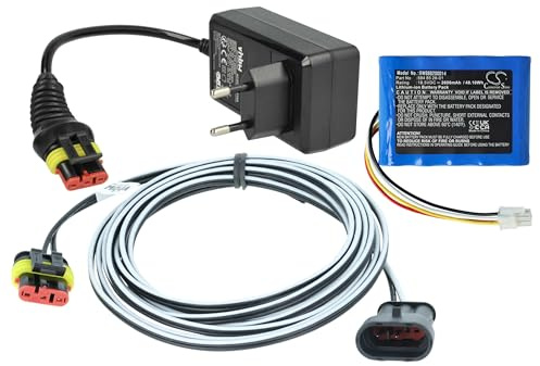 vhbw 1x Alimentation, 1x Batterie 2600 mAh, 1x Câble Basse Tension 3 m Compatible avec Gardena R160, R130LIC, R160Li (2016-2018) Tondeuse à Gazon
