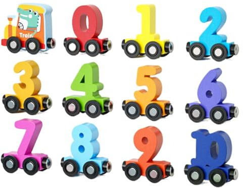 Färgglatt Leksakståg För Barn | Färgglatt Magnetiskt Pedagogiskt Interaktivt | Tågset för Tidigt Lärande | för barn, flickor, familj, vänner, dotter, son och