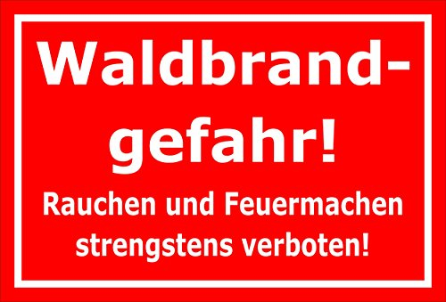 Melis-Folienwerkstatt Schild Waldbrandgefahr - 45x30cm - Bohrlöcher - 3mm Aluverbund – 20 VAR S00359-078-D
