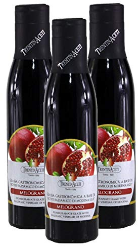 Granatapfel Balsamico - Balsamico Creme mit Granatapfel Aroma aus Italien - TrentinAcetia - 3x300 ml - Balsamic Vinegar of Modena PGI - Balsamicocreme
