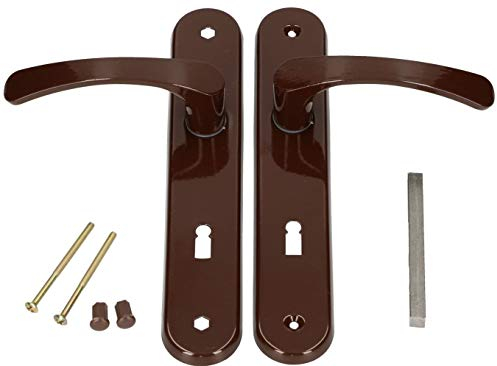 KOTARBAU Poignée de porte ambidextre minimaliste en aluminium marron 90 mm