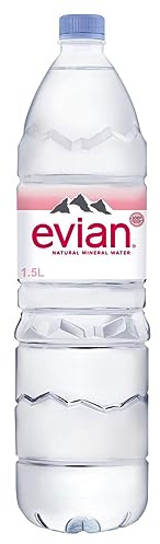 Evian 6 bouteilles d'eau minérale en PET de 1,5 l.
